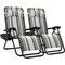 Best Choice Products Set of 2 Zero Gravity Lounge Chair Recliners for Patio, Pool w/ Cup Holder Tray